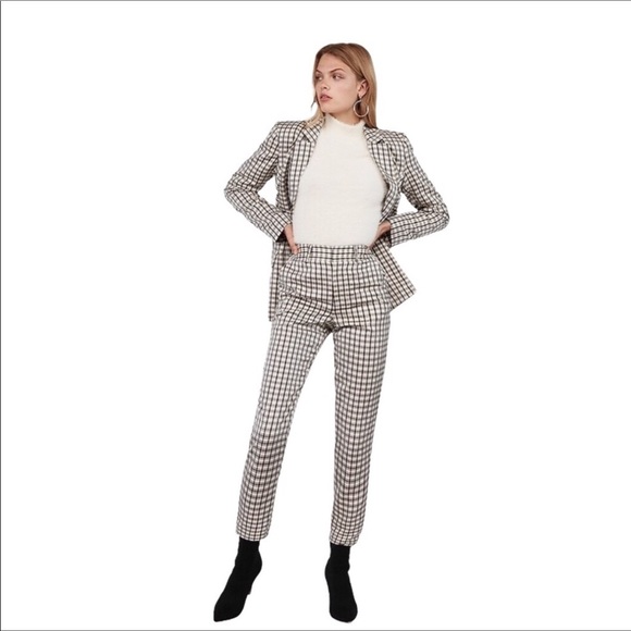 EXPRESS X Negin Mirsalehi plaid boyfriend Blazer - Picture 15 of 16